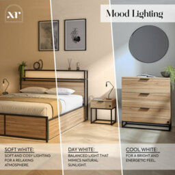 X Rocker Xr Living Denver Chest Of 3 Drawers With Led App Control Lights - Oak / Black - thumbnail 5