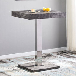Furniture in Fashion Topaz Concrete Effect Bar Table With 2 Candid Grey Stools - thumbnail 2