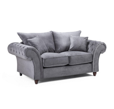 Abakus Direct Windsor 4 Seater Sofa In Soft Grey With A Luxurious Finish - image 1