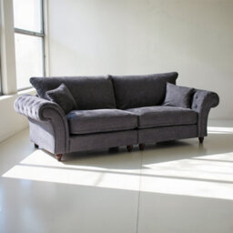 Abakus Direct Windsor 4 Seater Sofa In Soft Grey With A Luxurious Finish - thumbnail 2