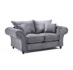 Abakus Direct Windsor 4 Seater Sofa In Soft Grey With A Luxurious Finish - thumbnail 1
