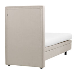 Beliani Adjustable Bed Fabric Castellan 80 X 200 Cm (Eu Small Single) Light Beige - thumbnail 7