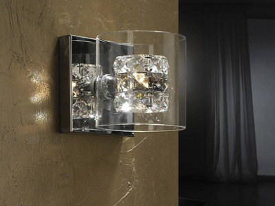 Luminosa Lighting Luminosa Flash Crystal Wall Lamp Chrome, G9 - Uk Stock - image 1