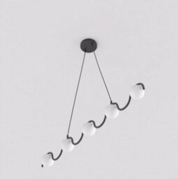 Emibig Lighting Emibig Sinus Pendant Lamp 5 X G9 Black With White Shade - thumbnail 2