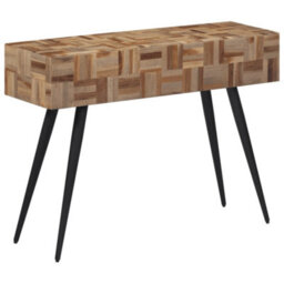 Berkfield Console Table 110X34X80 Cm Solid Reclaimed Teak - thumbnail 9