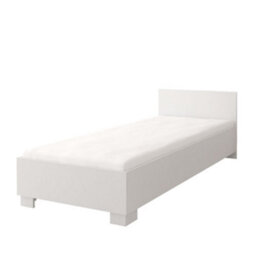 Arte Elegant White Matt Single Bed H700mm W935mm L2060mm - Timeless Style For Modern Bedrooms - thumbnail 1