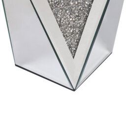 Wyld And Coco Glam Silver Glass Mirrored Side Table 30 X 30 Cm - thumbnail 6
