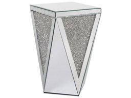 Wyld And Coco Glam Silver Glass Mirrored Side Table 30 X 30 Cm - thumbnail 3