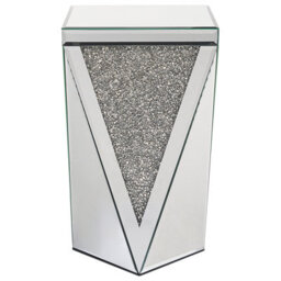 Wyld And Coco Glam Silver Glass Mirrored Side Table 30 X 30 Cm - thumbnail 1