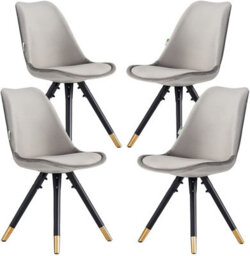 Life Interiors Sofia Dorchester Lux Dining Set, A Table And Chairs Set Of 4, Grey/dark Grey - thumbnail 4