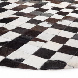 Beliani Rug Bergama Brown 140 Cm Leather - thumbnail 5