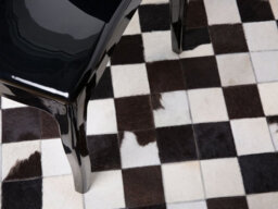 Beliani Rug Bergama Brown 140 Cm Leather - thumbnail 2