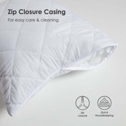 Homescapes Cotton Rich Quilted Pillow Protectors 65 X 65 Cm, Pack Of 4 - thumbnail 2