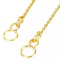 "Sisi UK Brass Bath Plug Chain Replacement 18"" Ball Type Sink Plug Chain With S Shaped Hook & End For Bathtub Kitchen & Bathroom Sink Basin" - thumbnail 2