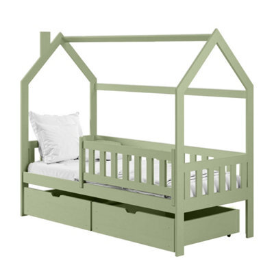 Arte Natan Olive 90 X 190Cm Single Bed With Removable Guardrail And 2 Drawers - Foam Bonnell Mattress Included - image 1