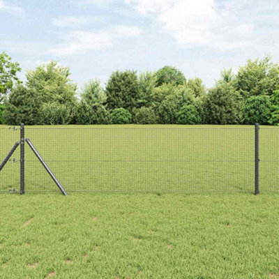 Berkfield Fence With Posts Grey 25 X 0.5 M (19 X 19 mm Mesh) - image 1