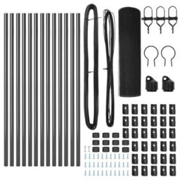 Berkfield Fence With Posts Grey 25 X 0.5 M (19 X 19 mm Mesh) - thumbnail 5