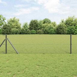 Berkfield Fence With Posts Grey 25 X 0.5 M (19 X 19 mm Mesh) - thumbnail 1