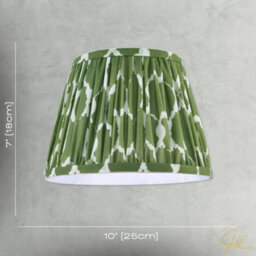 Happy Homewares Modern Olive Green Pleated Cotton Fabric Lamp Shade With Wavy Design - thumbnail 7