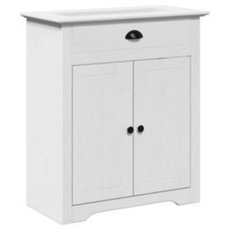 Berkfield 3 Piece Bathroom Furniture Set Bodo White Solid Wood Pine - thumbnail 9