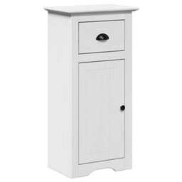 Berkfield 3 Piece Bathroom Furniture Set Bodo White Solid Wood Pine - thumbnail 8