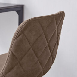 Furniturebox Uk Tessa Brown Velvet And Silver Office Chair - thumbnail 5