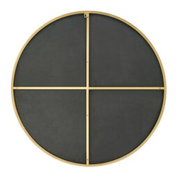 Furniturebox Emma 100Cm Large Art Deco White Metal Frame Round Hallway Bedroom Dining And Living Room Wall Mirror - thumbnail 4