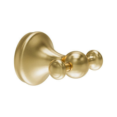 Plum&clay Ashford Gold Traditional Bathroom Wall Mounted Double Bathroom Robe Towel Hook - image 1