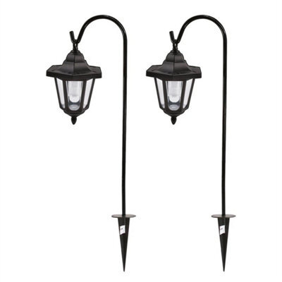 2 X Solar Classic Hanging Garden Lanterns Coach Outdoor Lamp Lights - image 1