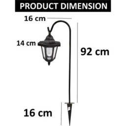 2 X Solar Classic Hanging Garden Lanterns Coach Outdoor Lamp Lights - thumbnail 2