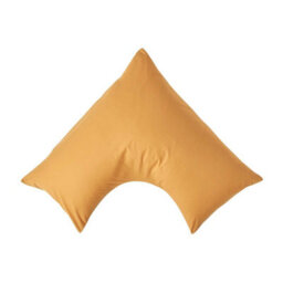 Homescapes Mustard Yellow Egyptian Cotton V Shaped Pillowcase 200 Tc - thumbnail 1
