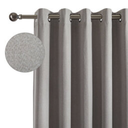 Ameha Natural Beige Linen Blackout Curtain,energy Saving Thermal Insulated Single Panel Curtain Uk,heat Retaining Window Curtain 66'x84' - thumbnail 3
