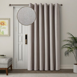 Ameha Natural Beige Linen Blackout Curtain,energy Saving Thermal Insulated Single Panel Curtain Uk,heat Retaining Window Curtain 66'x84' - thumbnail 2