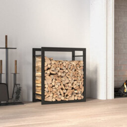 Walplus Firewood Rack Matt Black 50X28X56 Cm Steel - thumbnail 1