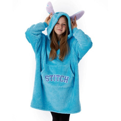 Lilo & Stitch Girls Hoodie Blanket Blue (9-13 Years) - image 1