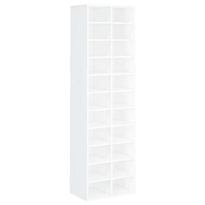 Vidaxl Shoe Cabinet White 54X34X183 Cm Engineered Wood Shoe Cabinets - image 1