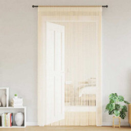Berkfield Practical String Curtains 2 Pcs 100X250 Cm Cream