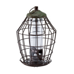 Peckish Secret Garden Steel Seed Green Squirrel Proof Bird Feeder 0.7L - thumbnail 1