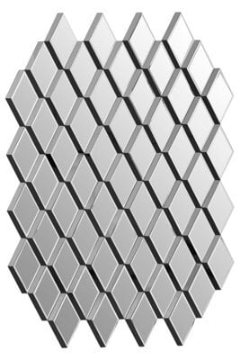 Orsina Reva Wall Mirror, Clear, Grey, Glass, Wood - image 1