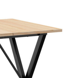 Berkfield Dining Table X-Frame 70X70X75 Cm Solid Wood Pine And Steel - thumbnail 7