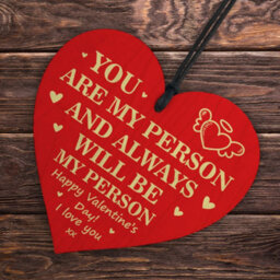 Red Ocean Valentines Gift For Couples Novelty Hanging Wooden Heart Sign Valentines Day Gift For Boyfriend Girlfriend - thumbnail 6