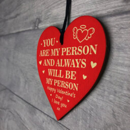 Red Ocean Valentines Gift For Couples Novelty Hanging Wooden Heart Sign Valentines Day Gift For Boyfriend Girlfriend - thumbnail 7