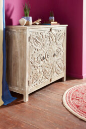 Loft24 Prem Decorative Cabinet Made Of Mango Wood With Two Doors - thumbnail 6