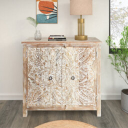 Loft24 Prem Decorative Cabinet Made Of Mango Wood With Two Doors - thumbnail 5