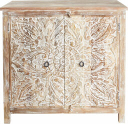 Loft24 Prem Decorative Cabinet Made Of Mango Wood With Two Doors - thumbnail 2