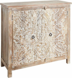 Loft24 Prem Decorative Cabinet Made Of Mango Wood With Two Doors - thumbnail 1
