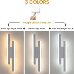 Dimmable Led Wall Lamp 3000/4500/6500K Wall Lights Indoor Bedroom Living Room - thumbnail 2