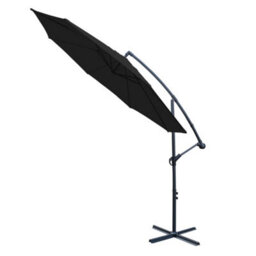 Sundaze 3M Black Garden Banana Parasol Cantilever Umbrella Patio W/ Base & Cover - thumbnail 3
