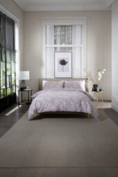 The Lyndon Company Petite Fleure Cotton Pink Duvet Cover Set Blossom Floral Print Bedding With Elegant Piped Finish - thumbnail 1