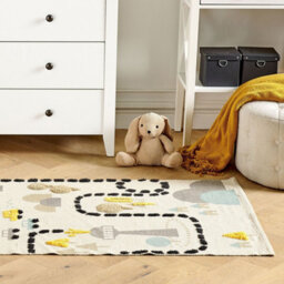 Wyld And Coco Multicolour Hand-Tufted City-Scape Rug 80 X 150 Cm For Kids Playroom - thumbnail 2